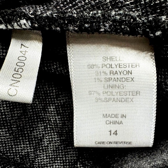 New York Company 14 Houndstooth Peplum V Neck Sleeveless Top Womens Academia - Picture 8 of 11